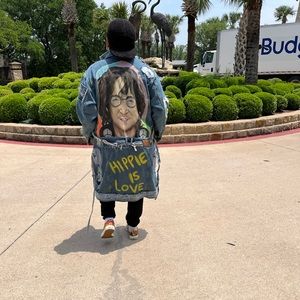 John Lennon jacket …. hand painted jeans jacket